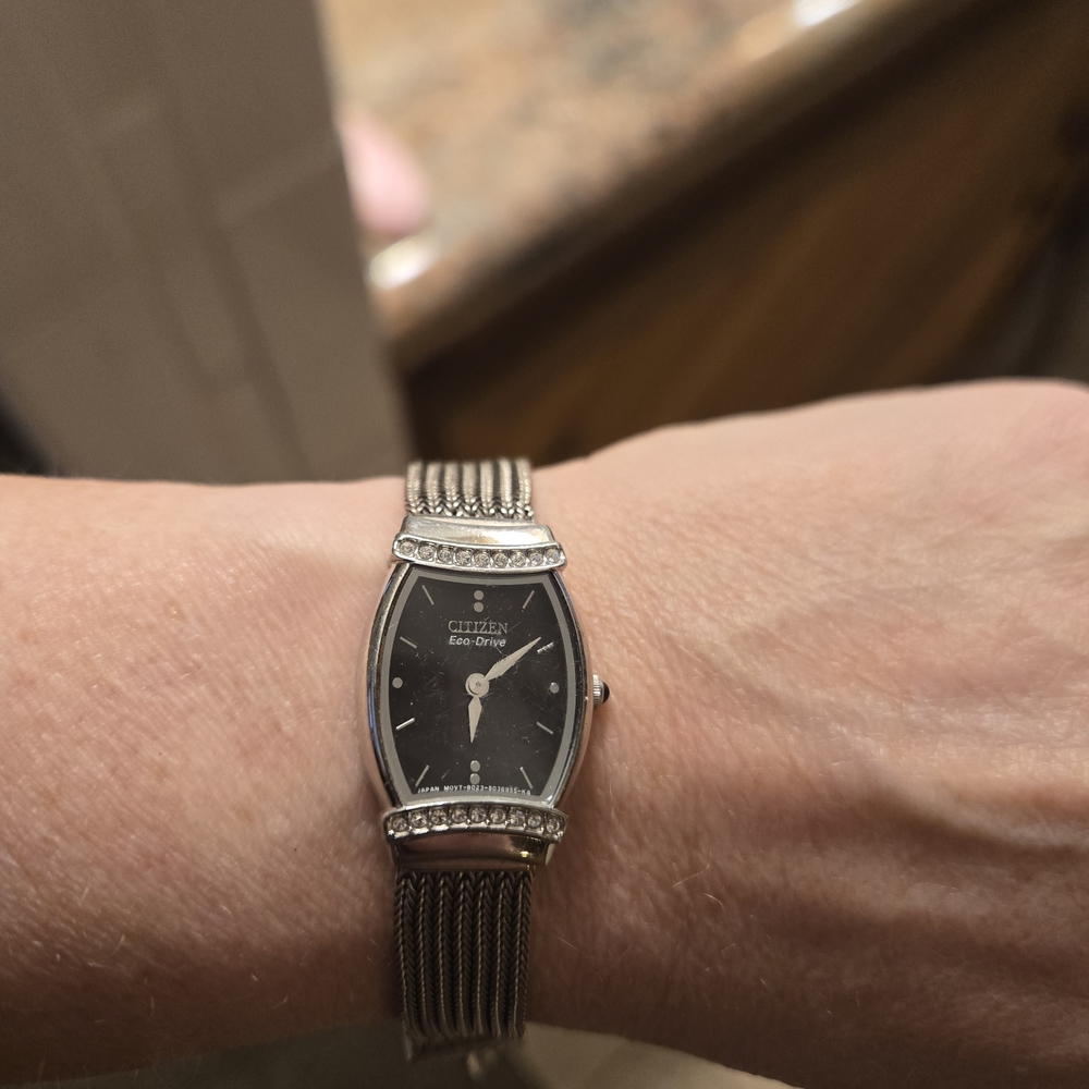 Citizen Eco-Drive Black and Silver Women's Watch